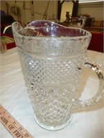 Mid Century Wexford Style Glass Pitcher