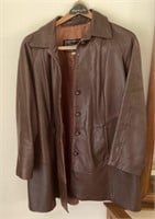 Leather Factory brown leather jacket --Size 38