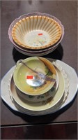 Lot of 15 Assorted Decorative Plates, Bowls, and