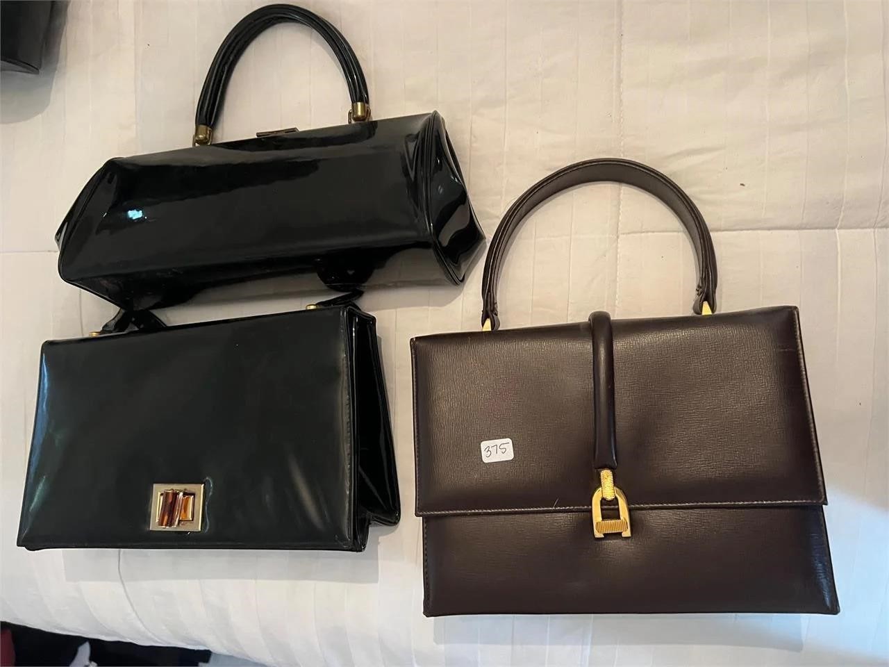 3 BLACK PURSES