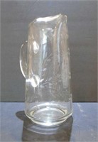 Tall Etched Juice Pitcher