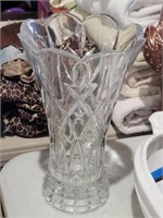 Cut Crystal Floral Vase
