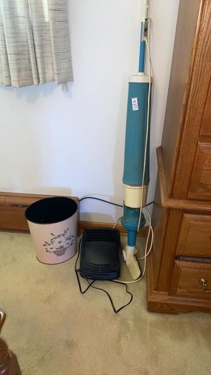 trash can, air purifier and sweeper