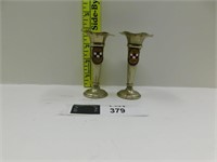 S.S. DUTCHESS OF BEDFORD CANDLE HOLDERS, SILVER PL