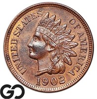 1902 Indian Head Cent, Near Gem BU RB Bid: 140
