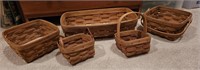 Longaberger Baskets. 5 altogether,  1 w/