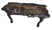 Asian Themed Coffee Table with Mother of Pearl