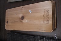 LOT OF FOUR CEDAR PLANK COOKING BOARDS