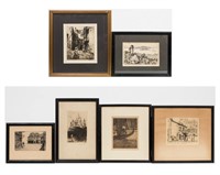 Six Etchings - Signed