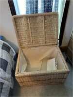 big wicker storage box