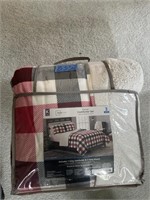 red fuzzy full/queen comforter set