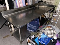 Stainless Worktop Table w/ Sink