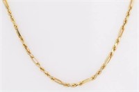 14 Kt Yellow Gold Modern Design Link Necklace