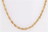 10 Kt Yellow Gold Fancy Link Chain Necklace