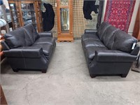 LEATHER SOFA AND LOVE SEAT