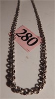 STERLING SILVER CHAIN NECKLACE  32 GRAMS