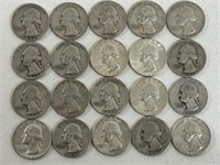 (20) WASHINGTON QUARTER DOLLARS