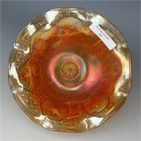 Imperial Marigold Star Medallion Ruffled Bowl