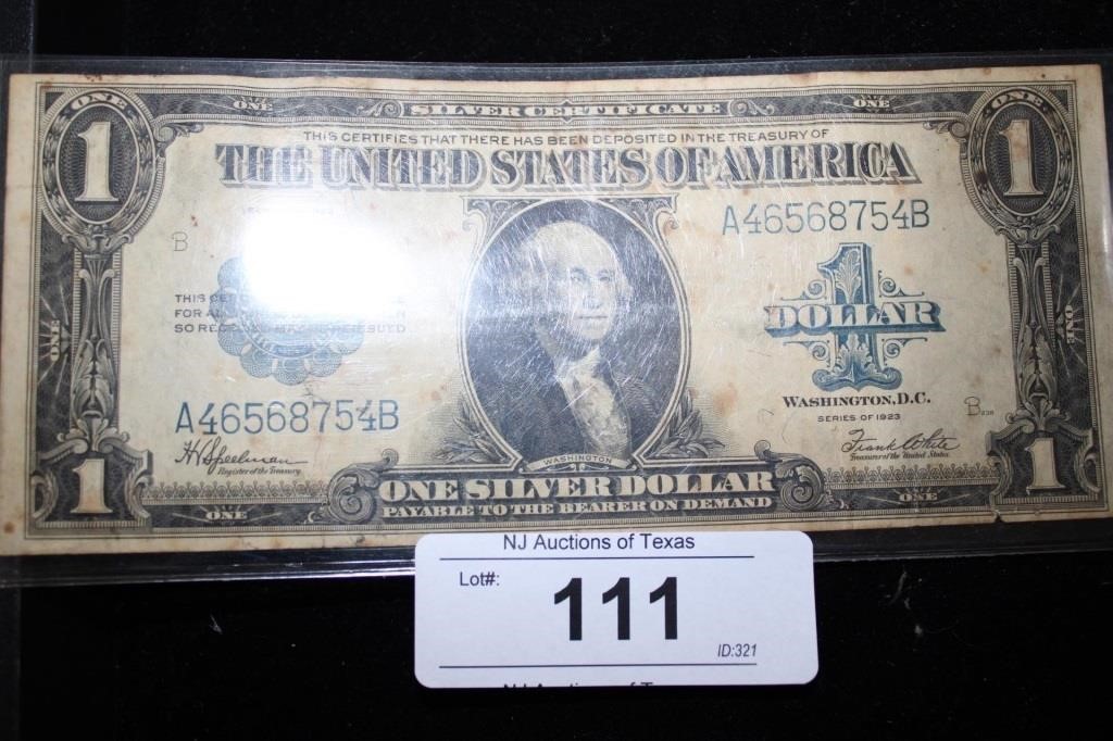 1923 LARGE NOTE SILVER CERTIFICATE