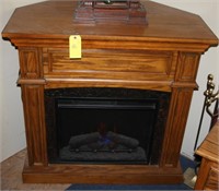 Corner electric fireplace