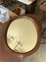 Walnut Oval Mirror 24.5” x 31”