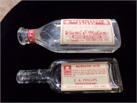 2-Antique poison bottles early 1900s
