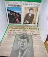 1963 JFK President Newspaper + 1968 RFK Memorial