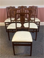 (6) Queen Anne Folding chairs, 1 and 6x the bid