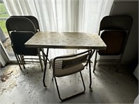 Vintage Table & Misc Chairs