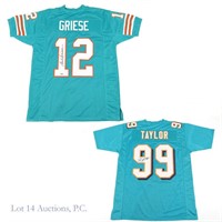 Griese & Taylor Signed Miami Dolphins Jerseys