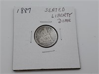 1887 US Liberty Seated Dime