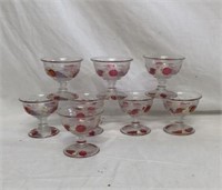 8 Indiana Glass Garland Sherberts