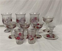 Indiana Glass Garland Custards, Goblet, Candle