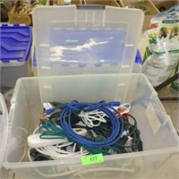 ASST. EXTENSION CORDS IN STORAGE CONTAINERS