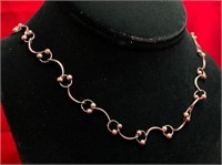 Sterling Silver Crescent Link Bracelet