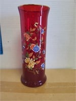 Glass vase 9.25"L