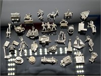 Collection of 30 vintage sterling silver charms-