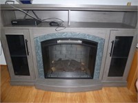 Electric Fireplace Media Mantle Cabinet