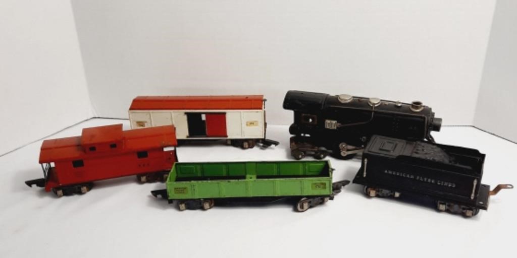 Assorted S Scale Model Train Cars Including