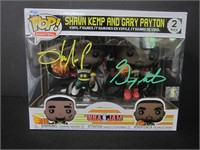 Shawn Kemp Gary Payton signed Funko Pop w/Coa