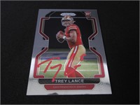 Trey Lance signed Trading Card w/Coa