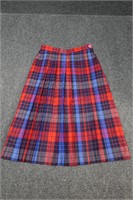 Vintage Forecast Petites Pleated Wool Skirt Sz 10