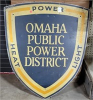 OMAHA PUBLIC POWER DISTRICT METAL SIGN