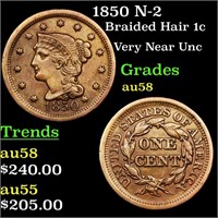 1850 N-2 Braided Hair 1c Grades Choice AU/BU Slide