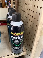3 cans of carb and throttle body cleaner