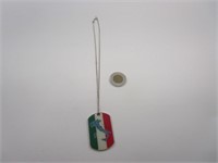 Collier avec pendentif drapeau Italie