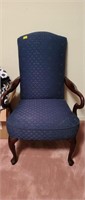 Vintage Blue Armed Side Chair