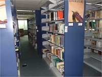 2 section double sided bookshelf