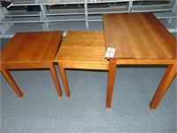 3 wooden tables