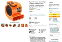 W5455  Dryser Air Mover 2-Speed Carpet Dryer-Floor